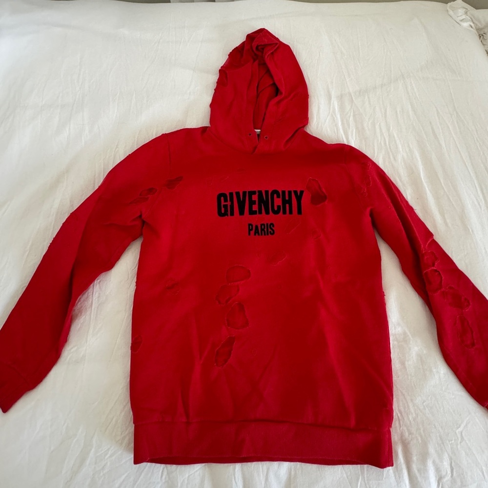 Givenchy Red Hoodie, size M
